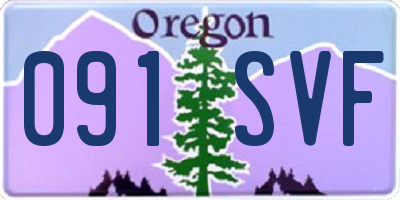 OR license plate 091SVF