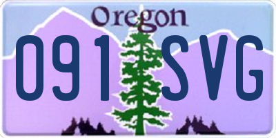 OR license plate 091SVG