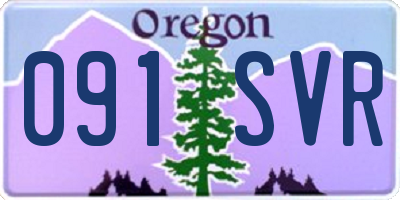 OR license plate 091SVR
