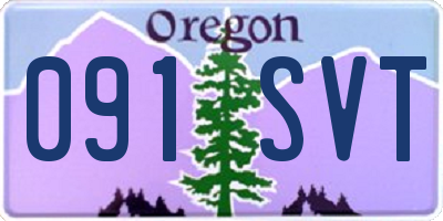 OR license plate 091SVT