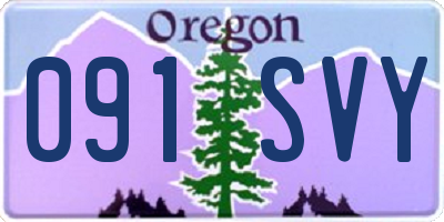 OR license plate 091SVY