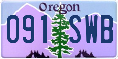 OR license plate 091SWB