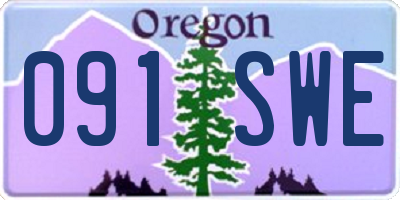 OR license plate 091SWE