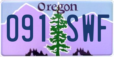 OR license plate 091SWF