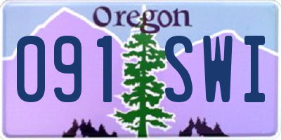 OR license plate 091SWI