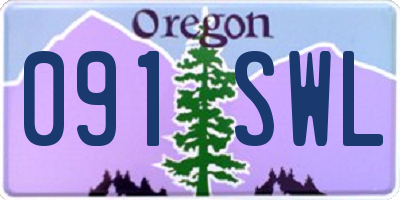 OR license plate 091SWL