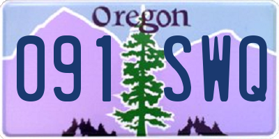 OR license plate 091SWQ