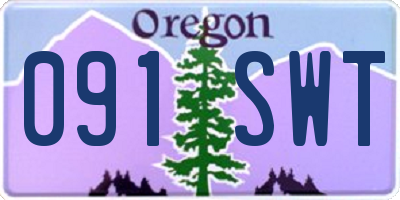 OR license plate 091SWT
