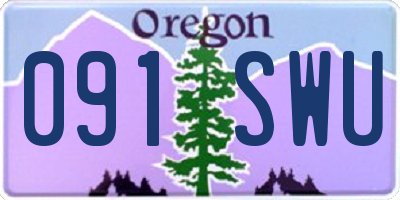 OR license plate 091SWU