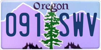 OR license plate 091SWV