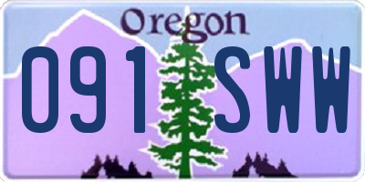 OR license plate 091SWW