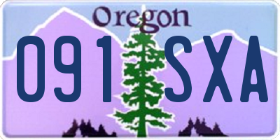 OR license plate 091SXA