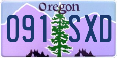 OR license plate 091SXD