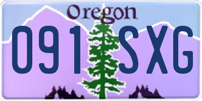 OR license plate 091SXG