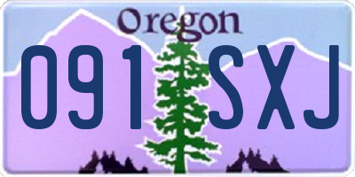 OR license plate 091SXJ