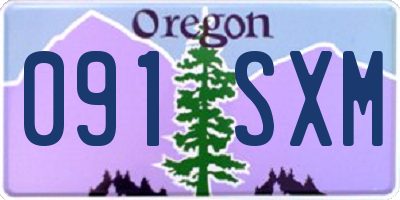 OR license plate 091SXM