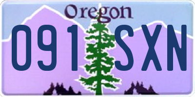 OR license plate 091SXN