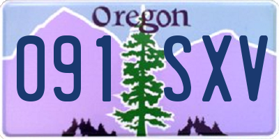 OR license plate 091SXV