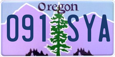 OR license plate 091SYA