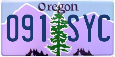OR license plate 091SYC
