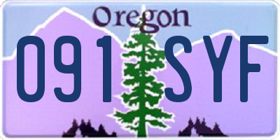 OR license plate 091SYF