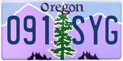 OR license plate 091SYG