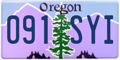 OR license plate 091SYI
