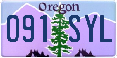 OR license plate 091SYL