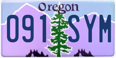 OR license plate 091SYM