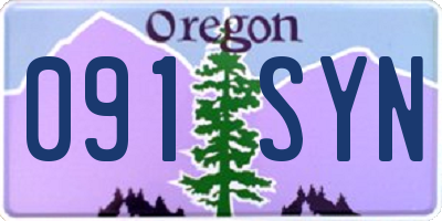 OR license plate 091SYN