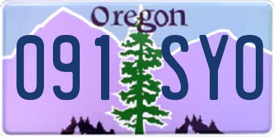 OR license plate 091SYO
