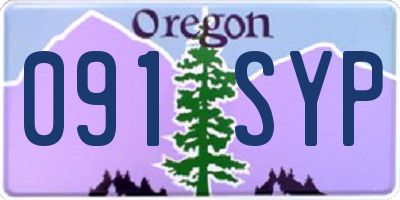 OR license plate 091SYP