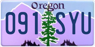 OR license plate 091SYU