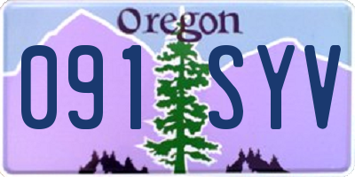 OR license plate 091SYV