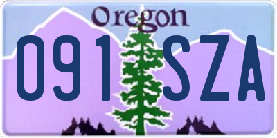 OR license plate 091SZA