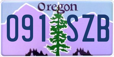 OR license plate 091SZB