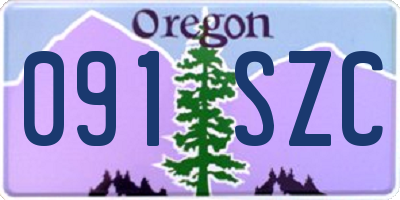 OR license plate 091SZC