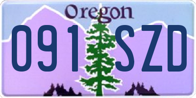 OR license plate 091SZD