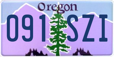 OR license plate 091SZI