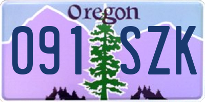 OR license plate 091SZK