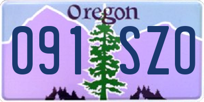 OR license plate 091SZO