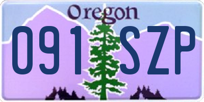 OR license plate 091SZP