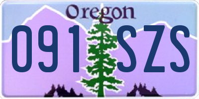OR license plate 091SZS