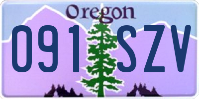 OR license plate 091SZV