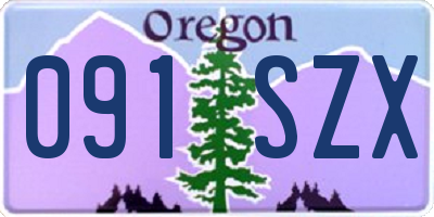 OR license plate 091SZX