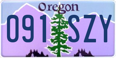 OR license plate 091SZY