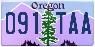 OR license plate 091TAA