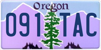 OR license plate 091TAC