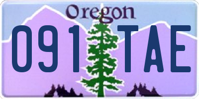 OR license plate 091TAE