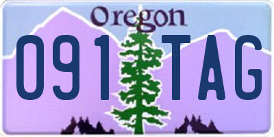 OR license plate 091TAG